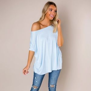 Light Blue Piko Top